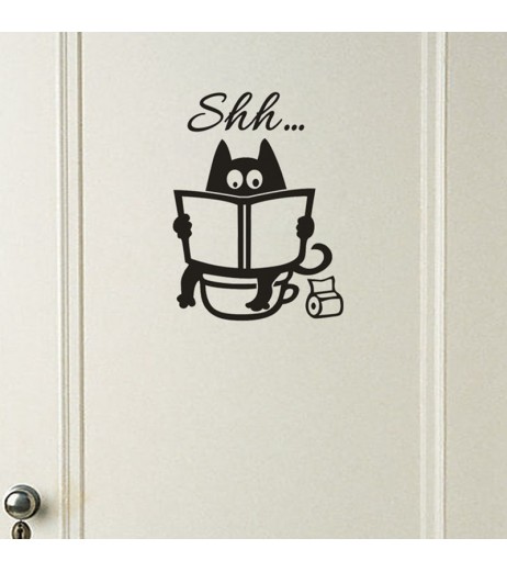 1Pc Funny Toilet Seat Sticker DIY Removable Bathroom Decal