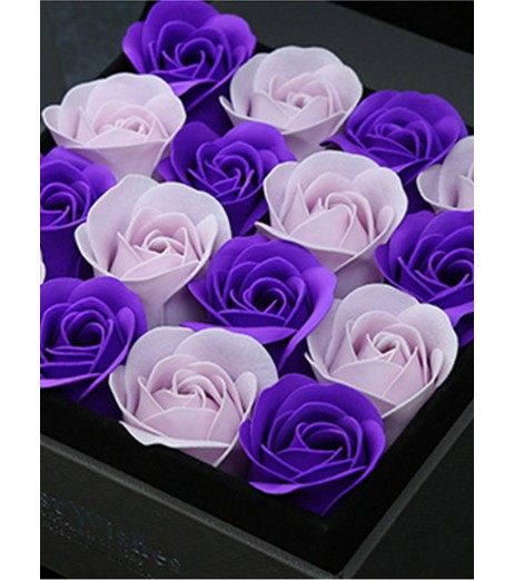 16 Artificial Roses Double-layer Drawer Soap Rose Gift Box Wedding Gift