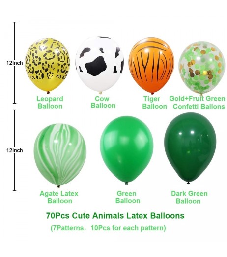 98 Pcs Jungle Party Balloons Decoration Kit Safari Animal Party Balloons Kids Birthday Decor Zoo Themed Party Supplies