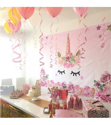 1Pc Birthday Party Photo Backdrop Background Watercolor Flowers Roses Cute Stars Smiling Face Pattern Wall Art