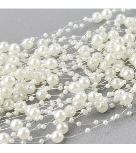 30 Meters Women's Artificial Pearls String Beads Chain Garland Flowers Wedding Party Decoration Party Supplies