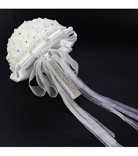 1Pc Simulation Wedding Bouquet Bride Bridesmaid Artificial Rose Flower Bouquet