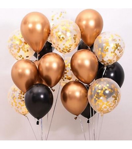 17 Pieces Confetti Balloons And Latex Balloons Set Party Decoration