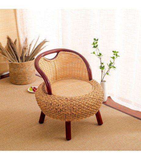 Handwoven Rattan Chair Casual Style Home Garden Chair