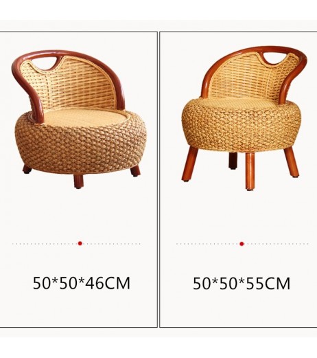 Handwoven Rattan Chair Casual Style Home Garden Chair