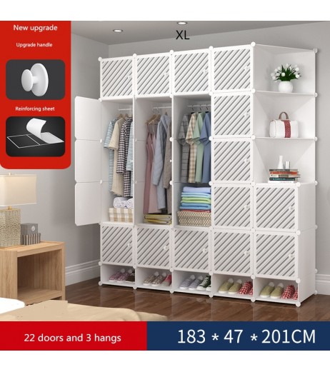 Simple Style Wardrobe Space Save Home Dorm Clothes Shoes Durable Closet