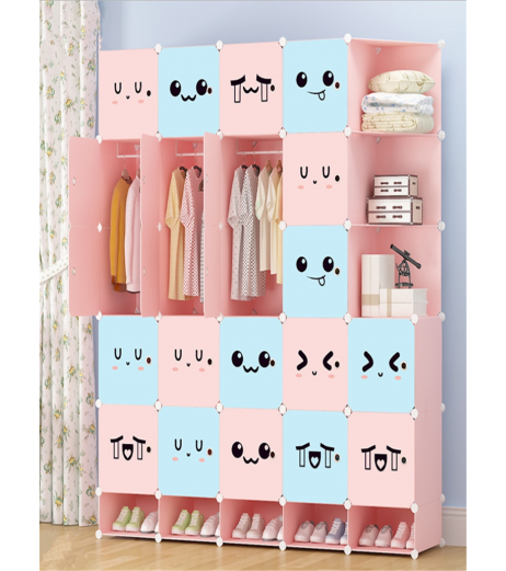 Assembling Wardrobe Cute DIY Convenient Storage Product