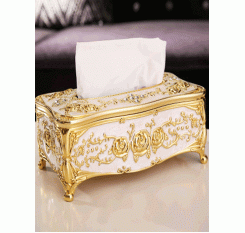 Desk Tissue Organizer European Style Delicate Exquisite Storage Box