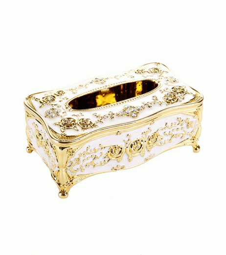 Desk Tissue Organizer European Style Delicate Exquisite Storage Box