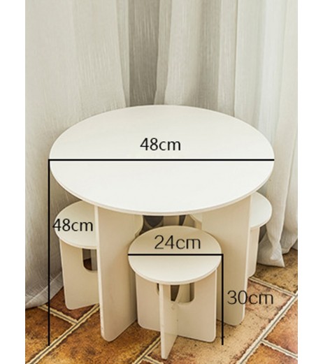 One Piece Table European Style Mini Creative Home Coffee Table Stool