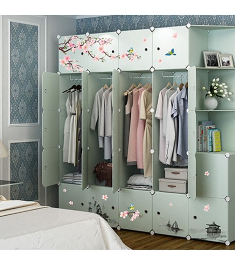 Simple Style Bedroom Wardrobe Dustproof Closet Shoes Clothes Handbag Organizer