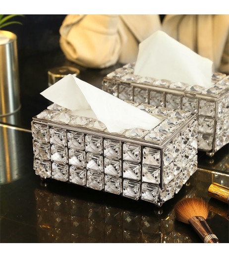 1 Pc Tissue Storage Box Luxurious Style Living Room Desktop Paper Holder