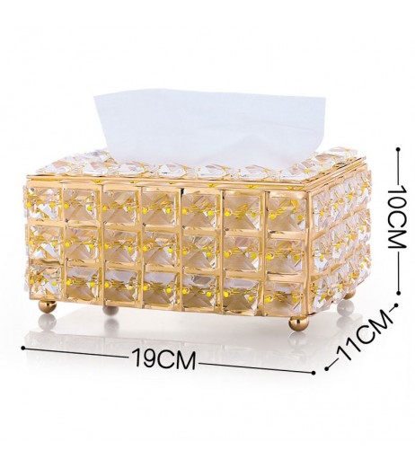 1 Pc Tissue Storage Box Luxurious Style Living Room Desktop Paper Holder